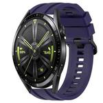 For Huawei Watch GT Runner Long & Short Sports Solid Color Silicone Watch Band Set(Midnight Blue)