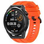 For Huawei Watch Buds Long & Short Sports Solid Color Silicone Watch Band Set(Orange)