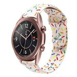 For Samsung Galaxy Watch 4 Classic 42mm / 46mm Sports Rainbow Dots Silicone Buckle Watch Band(Starlight Color)