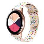 For Samsung Galaxy Watch 3 41mm Sports Rainbow Dots Silicone Buckle Watch Band(Starlight Color)