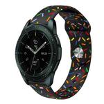 For Samsung Galaxy Watch Active 2 40mm / 44mm Sports Rainbow Dots Silicone Buckle Watch Band(Black)