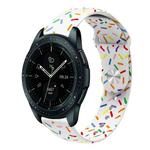 For Samsung Galaxy Watch Active 2 40mm / 44mm Sports Rainbow Dots Silicone Buckle Watch Band(White)