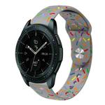 For Samsung Galaxy Watch Active 2 40mm / 44mm Sports Rainbow Dots Silicone Buckle Watch Band(Gray)