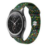 For Samsung Galaxy watch Active 40mm Sports Rainbow Dots Silicone Buckle Watch Band(Green)