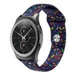 For Samsung Galaxy watch Active 40mm Sports Rainbow Dots Silicone Buckle Watch Band(Blue)