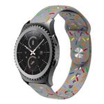 For Samsung Galaxy watch Active 40mm Sports Rainbow Dots Silicone Buckle Watch Band(Gray)