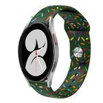 For Samsung Galaxy Gear Sport Sports Rainbow Dots Silicone Buckle Watch Band(Green)