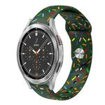 For Samsung Gear S2 Classic Sports Rainbow Dots Silicone Buckle Watch Band(Green)