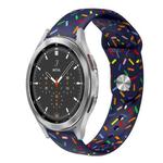 For Samsung Gear S2 Classic Sports Rainbow Dots Silicone Buckle Watch Band(Blue)