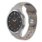 For Samsung Gear S2 Classic Sports Rainbow Dots Silicone Buckle Watch Band(Gray)