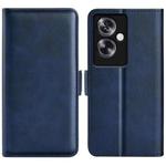 For OPPO A79 Dual-side Magnetic Buckle Horizontal Flip Leather Phone Case(Dark Blue)