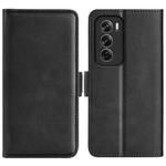 For OPPO Reno12 Pro 5G Global Dual-side Magnetic Buckle Horizontal Flip Leather Phone Case(Black)