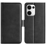 For OPPO Reno13 Pro 5G Dual-side Magnetic Buckle Horizontal Flip Leather Phone Case(Black)