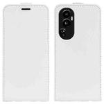 For OPPO Reno10 Pro R64 Texture Single Vertical Flip Leather Phone Case(White)