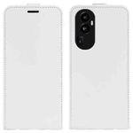 For OPPO Reno10 Pro+ R64 Texture Single Vertical Flip Leather Phone Case(White)