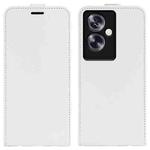 For OPPO A79 R64 Texture Single Vertical Flip Leather Phone Case(White)