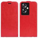 For OPPO A79 R64 Texture Single Vertical Flip Leather Phone Case(Red)