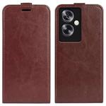For OPPO A79 R64 Texture Single Vertical Flip Leather Phone Case(Brown)