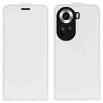 For OPPO Reno11 5G Global R64 Texture Single Vertical Flip Leather Phone Case(White)