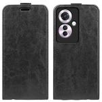 For OPPO Reno11 F 5G R64 Texture Single Vertical Flip Leather Phone Case(Black)