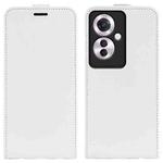 For OPPO Reno11 F 5G R64 Texture Single Vertical Flip Leather Phone Case(White)