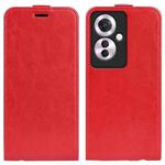 For OPPO Reno11 F 5G R64 Texture Single Vertical Flip Leather Phone Case(Red)