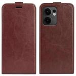 For OPPO Reno13 F R64 Texture Single Vertical Flip Leather Phone Case(Brown)