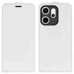 For OPPO Reno14 F 5G R64 Texture Single Vertical Flip Leather Phone Case(White)