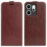 For OPPO Reno14 F 5G R64 Texture Single Vertical Flip Leather Phone Case(Brown)