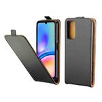 For Samsung Galaxy A05s Vertical Flip Leather Case with Card Slot(Black)