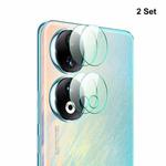 For Honor 90 2Sets ENKAY Hat-Prince 9H Rear Camera Lens Tempered Glass Film