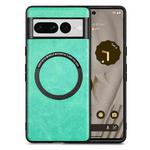 For Google Pixel 7 Pro Solid Color Leather Skin Back Cover Phone Case(Green)