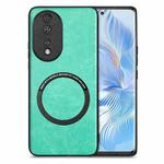 For Honor 80 Solid Color Leather Skin Back Cover Phone Case(Green)