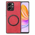 For Honor 80 SE Solid Color Leather Skin Back Cover Phone Case(Red)