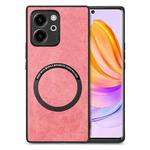 For Honor 80 SE Solid Color Leather Skin Back Cover Phone Case(Pink)