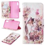 3D Colored Drawing Pattern Horizontal Flip Leather Case for Samsung Galaxy M10, with Holder & Card Slots & Wallet(Cat)