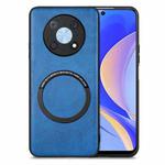 For Huawei Nova Y90 Solid Color Leather Skin Back Cover Phone Case(Blue)