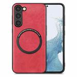For Samsung Galaxy S21 5G Solid Color Leather Skin Back Cover Phone Case(Red)