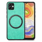 For Samsung Galaxy A04 4G Solid Color Leather Skin Back Cover Phone Case(Green)