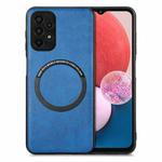 For Samsung Galaxy A13 4G Solid Color Leather Skin Back Cover Phone Case(Blue)