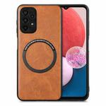 For Samsung Galaxy A13 4G Solid Color Leather Skin Back Cover Phone Case(Brown)
