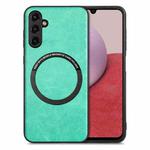 For Samsung Galaxy A14 4G Solid Color Leather Skin Back Cover Phone Case(Green)