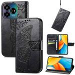 For ZTE Blade V60 Vita Butterfly Love Flower Embossed Leather Phone Case(Black)