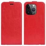 For iPhone 15 Pro Max R64 Texture Single Vertical Flip Leather Phone Case(Red)