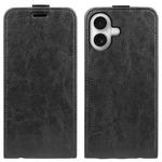 For iPhone 17 R64 Texture Single Vertical Flip Leather Phone Case(Black)