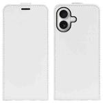 For iPhone 17 R64 Texture Single Vertical Flip Leather Phone Case(White)