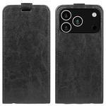 For iPhone 17 Pro Max R64 Texture Single Vertical Flip Leather Phone Case(Black)