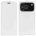 For iPhone 17 Pro Max R64 Texture Single Vertical Flip Leather Phone Case(White)