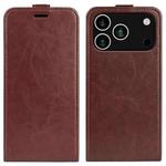 For iPhone 17 Pro Max R64 Texture Single Vertical Flip Leather Phone Case(Brown)