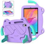 For Huawei MatePad T8 8.0 2020 Ice Baby EVA Shockproof Hard PC Tablet Case(Light Purple+Mint Green)